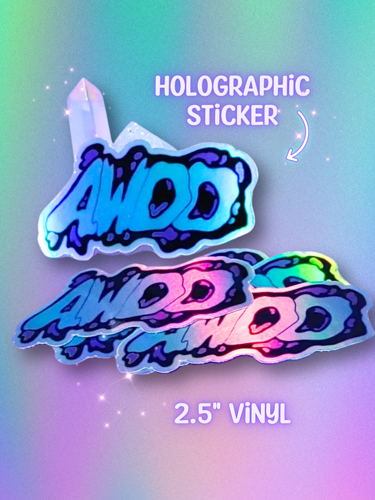 AWOO HOLOGRAPHIC STICKER
