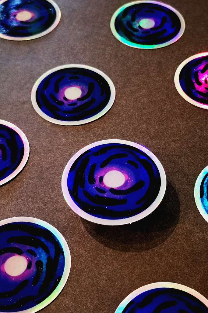 FULL MOON HOLOGRAPHIC STICKER