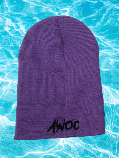 AWOO // EMBROIDERED KNIT BEANIE