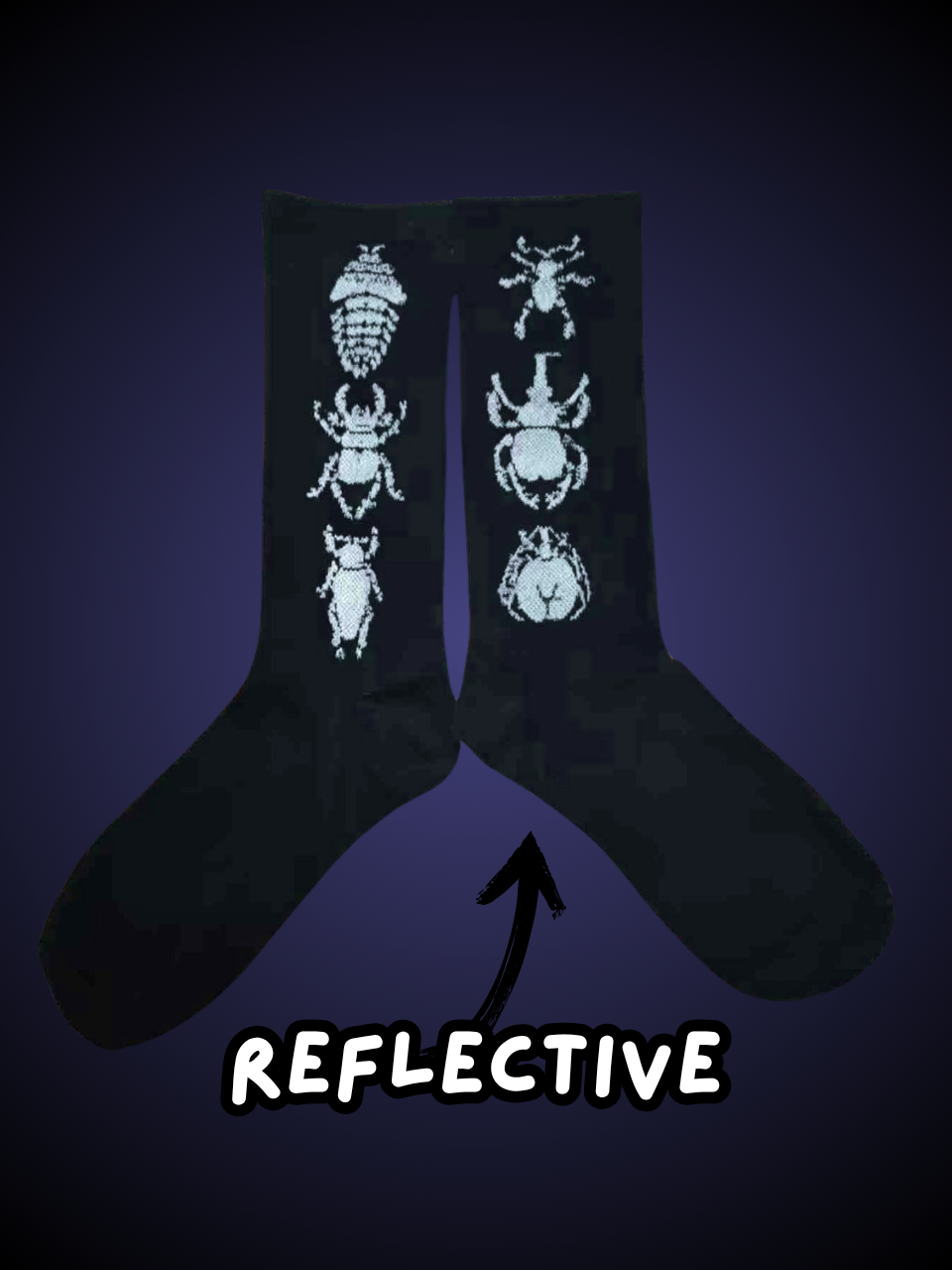 BEETLE // REFLECTIVE CREW SOCKS