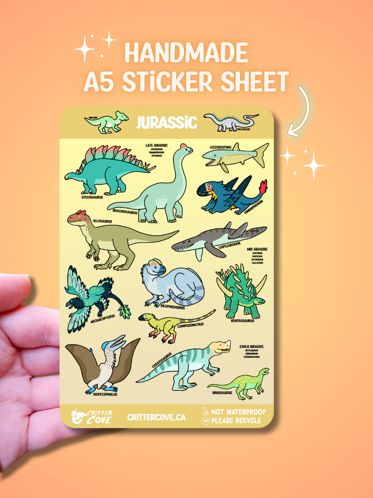 JURASSIC / STICKER SHEET A5