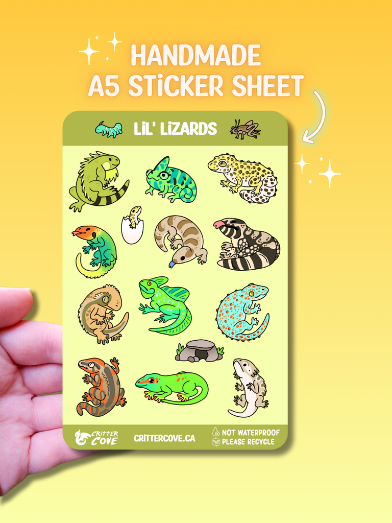 LIL' LIZARDS / STICKER SHEET A5