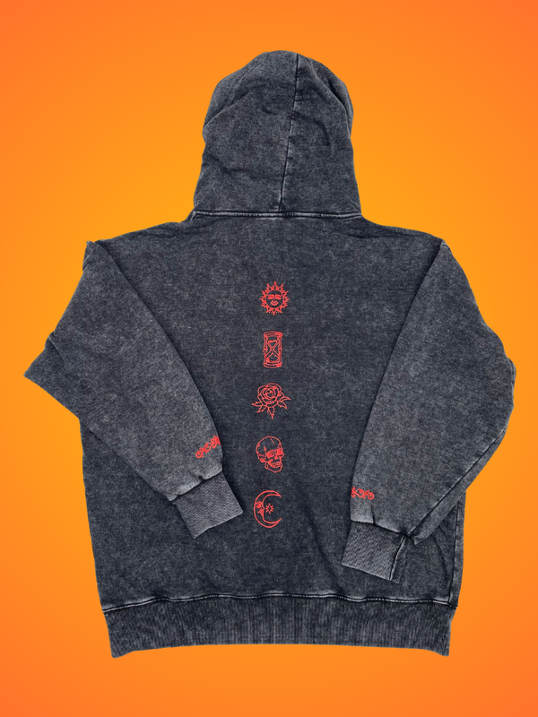 MYTHICAL MOMENTO // ACID WASH UNISEX HOODIE