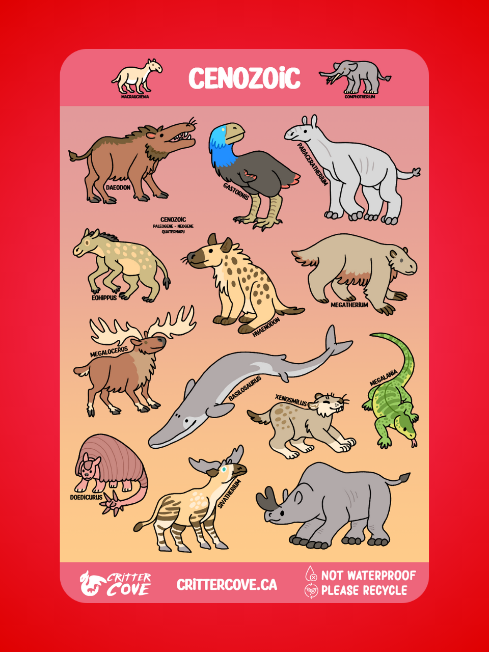 CENOZOIC / STICKER SHEET A5